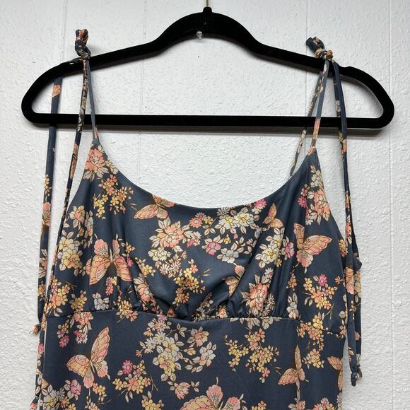 Live To Be Spoiled Y2K Womens Dress Small Babydoll Mesh Midi Butterfly Print - Picture 4 of 14